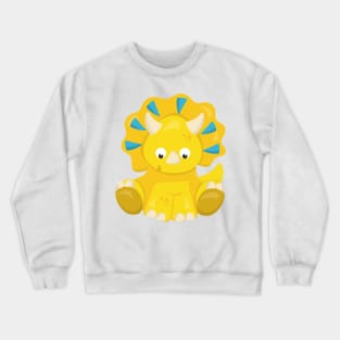 Cute Dinosaur, Baby Dinosaur, Dino, Triceratops Crewneck Sweatshirt